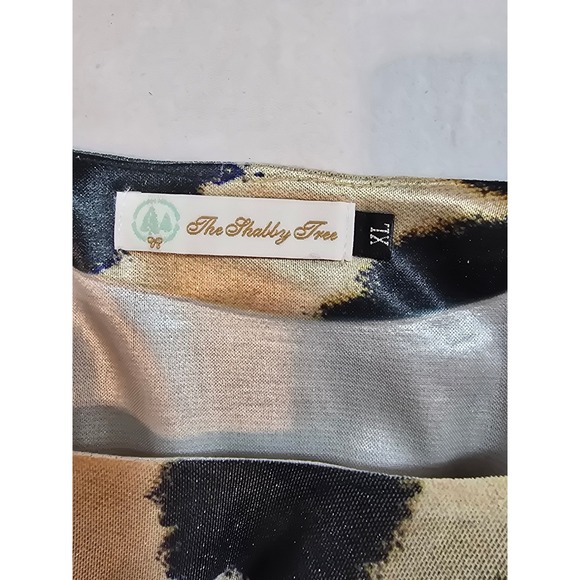 The Shabby Tree Leopard Print Sheer Overlay Poncho style Top size XL Sparkle New - Picture 4 of 16